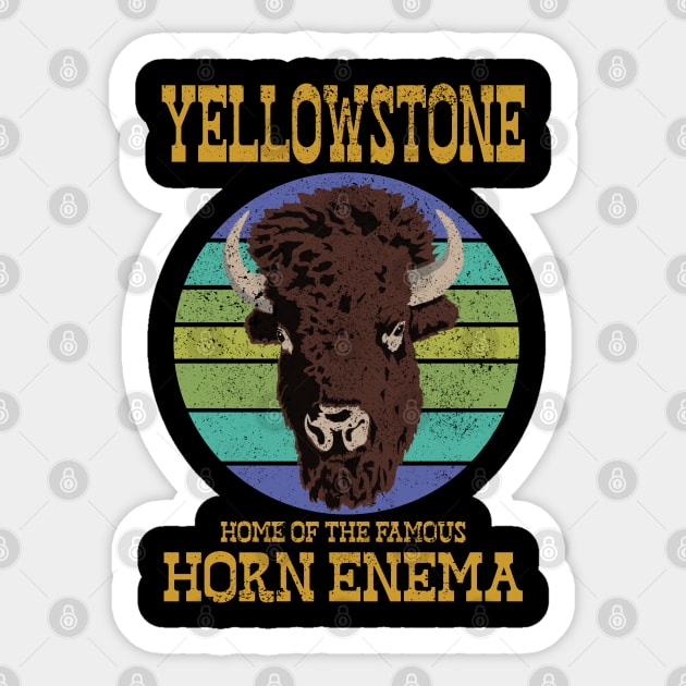 Yellowstone Bison Horn Enema Sticker by Cashmoney69